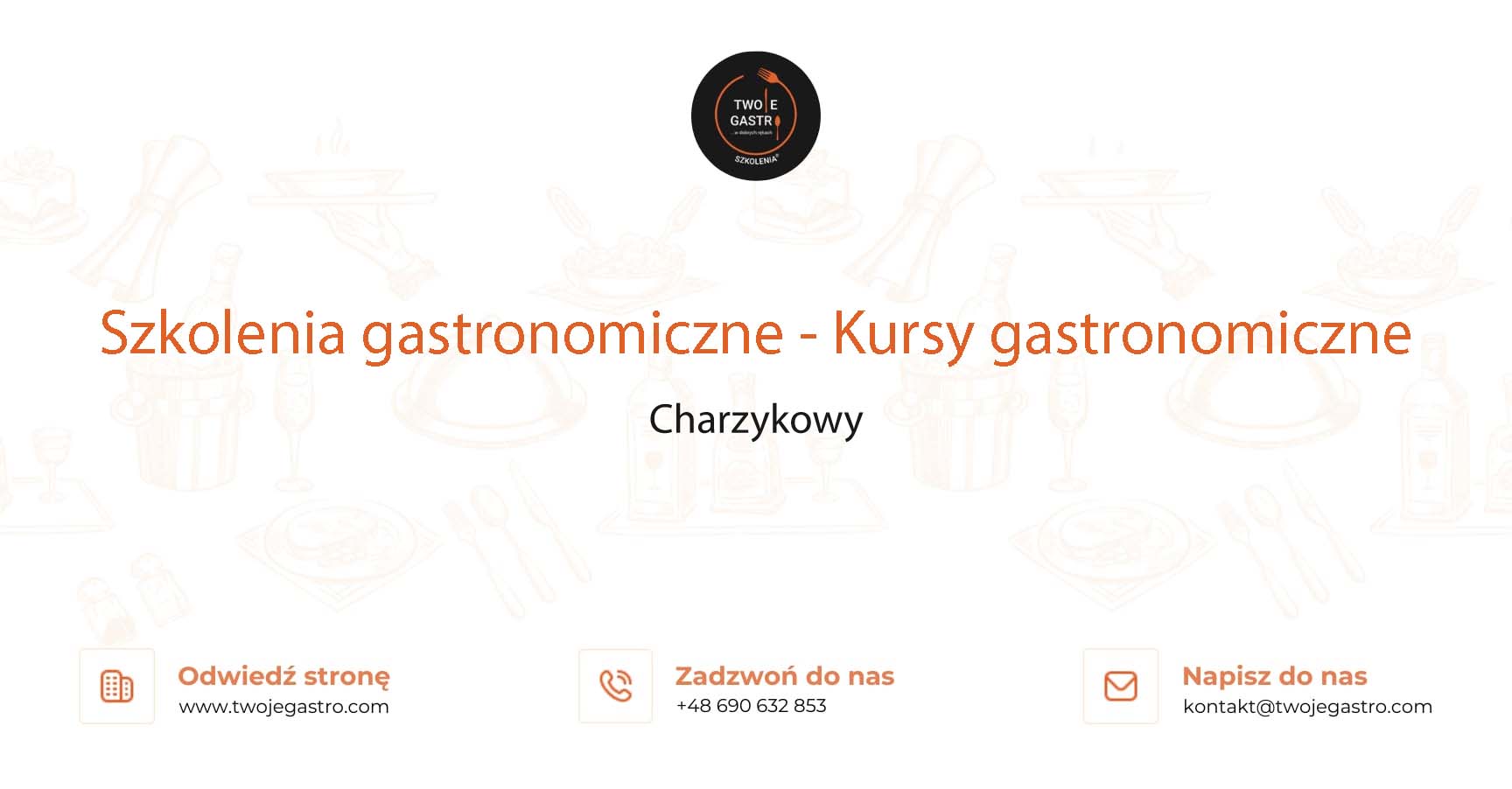 Szkolenia gastronomiczne w Charzykowach – Kursy gastronomiczne w Charzykowach